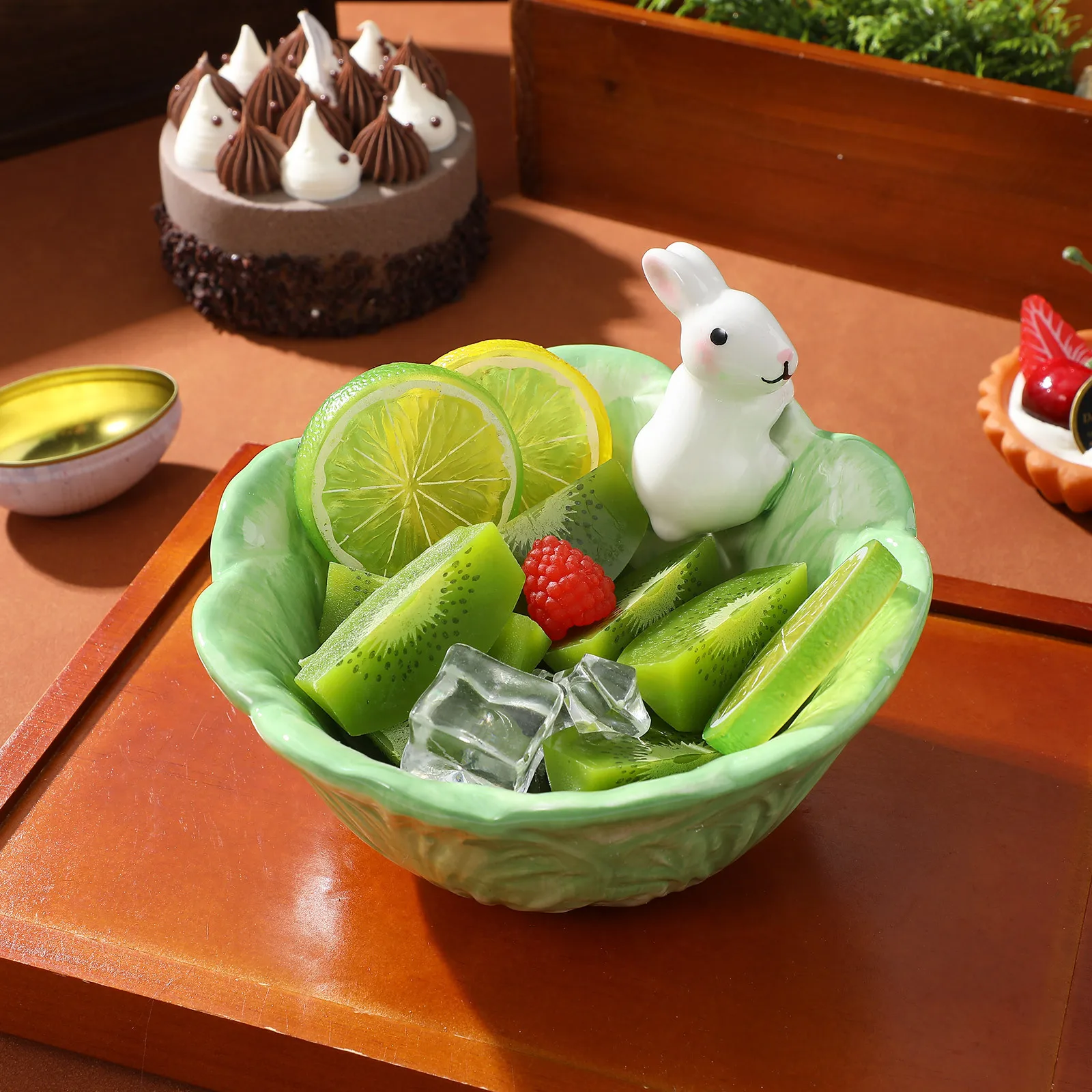 Cartoon Animal Rabbit Bowl Ceramic Children Tableware 5.89 Inch Non Slip Bottom Creative Kids Food Bowl Children Tableware