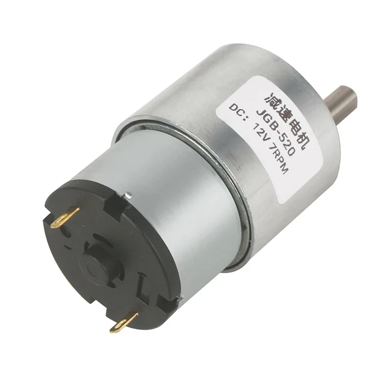 Reversible Electric Reduction Gear Motor DC 6V/12V/24V 7RPM to 960RPM High Torque Gearbox JGB37-520