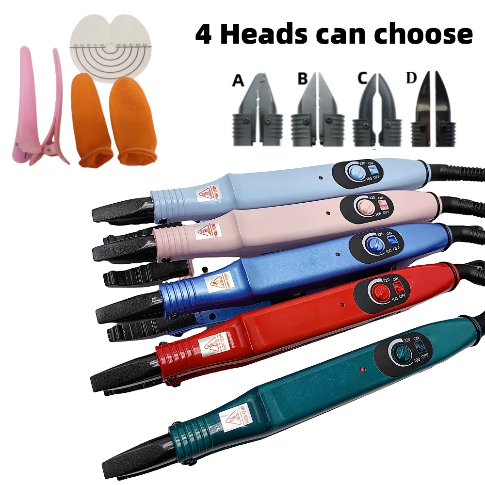 2025 nueva temperatura ajustable mejor punta 611A hierro para extensión de cabello con calefacción, herramientas de unión de queratina de hierro para extensión de cabello de fusión 611A