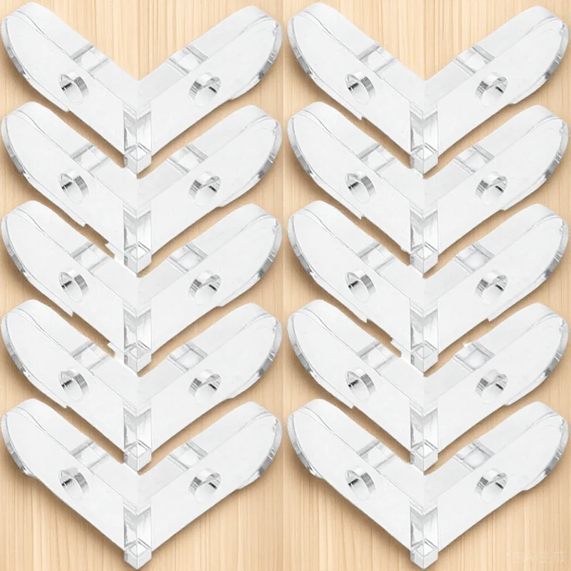 Picture 7: 15Pcs Acrylic Corner Connectors Transparent Fixed Buckle Clear Angle Brackets for Display Boxes Acrylic Corner Braces