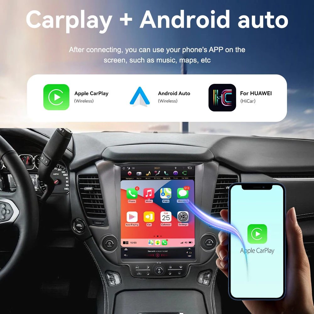 12.1 Inch Android Style  Radio for Tahoe GMC Suburban Yukon 2015-2020 Car Stereo With Navigation Player