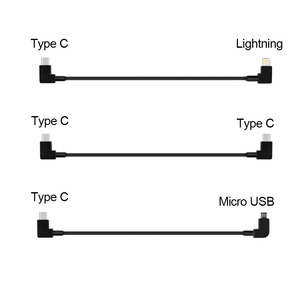 Data Cable RC-N1 Remote Control to Phone Tablet Connector Micro USB TypeC IOS Extend for DJI Mini 2/Mini 3Pro/Air 2/2s Accessory