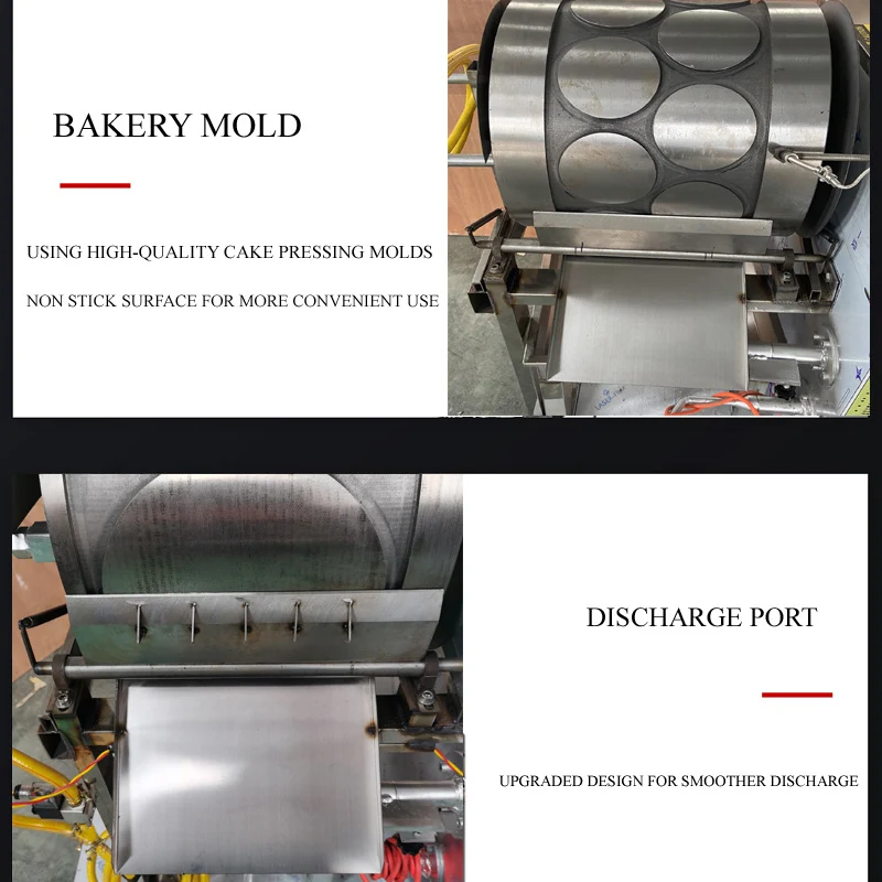 آلة الفطائر الأوتوماتيكية آلة فطيرة صغيرة آلة كعكة البط المحمصة صف واحد ومزدوج