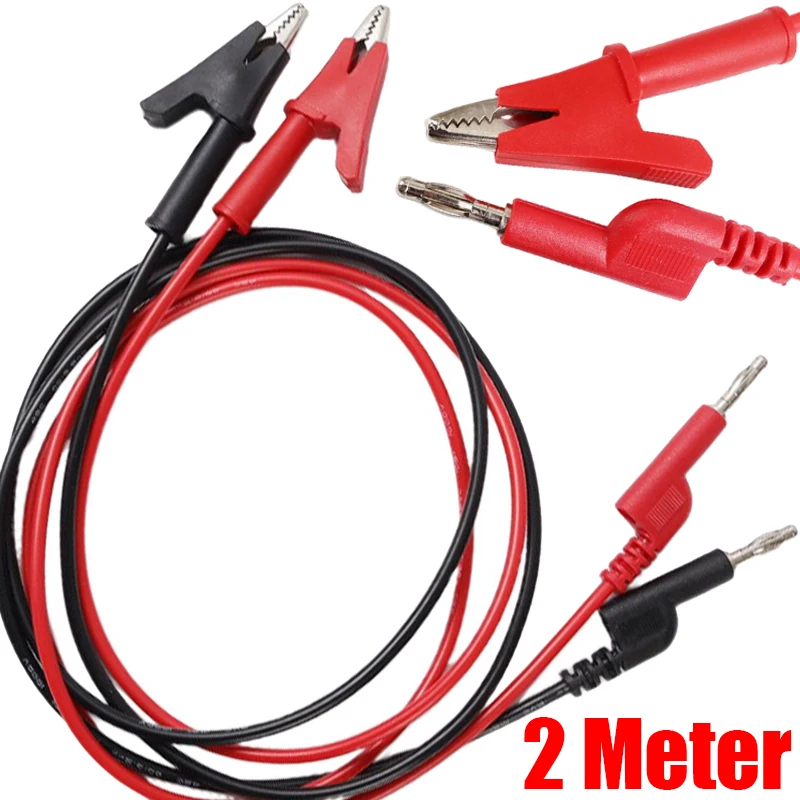 

4 мм штекер типа «банан» зажимы типа «крокодил» двусторонние тестовые провода для мультиметра изолированный провод перемычка электрический зажим кабельный соединитель провода