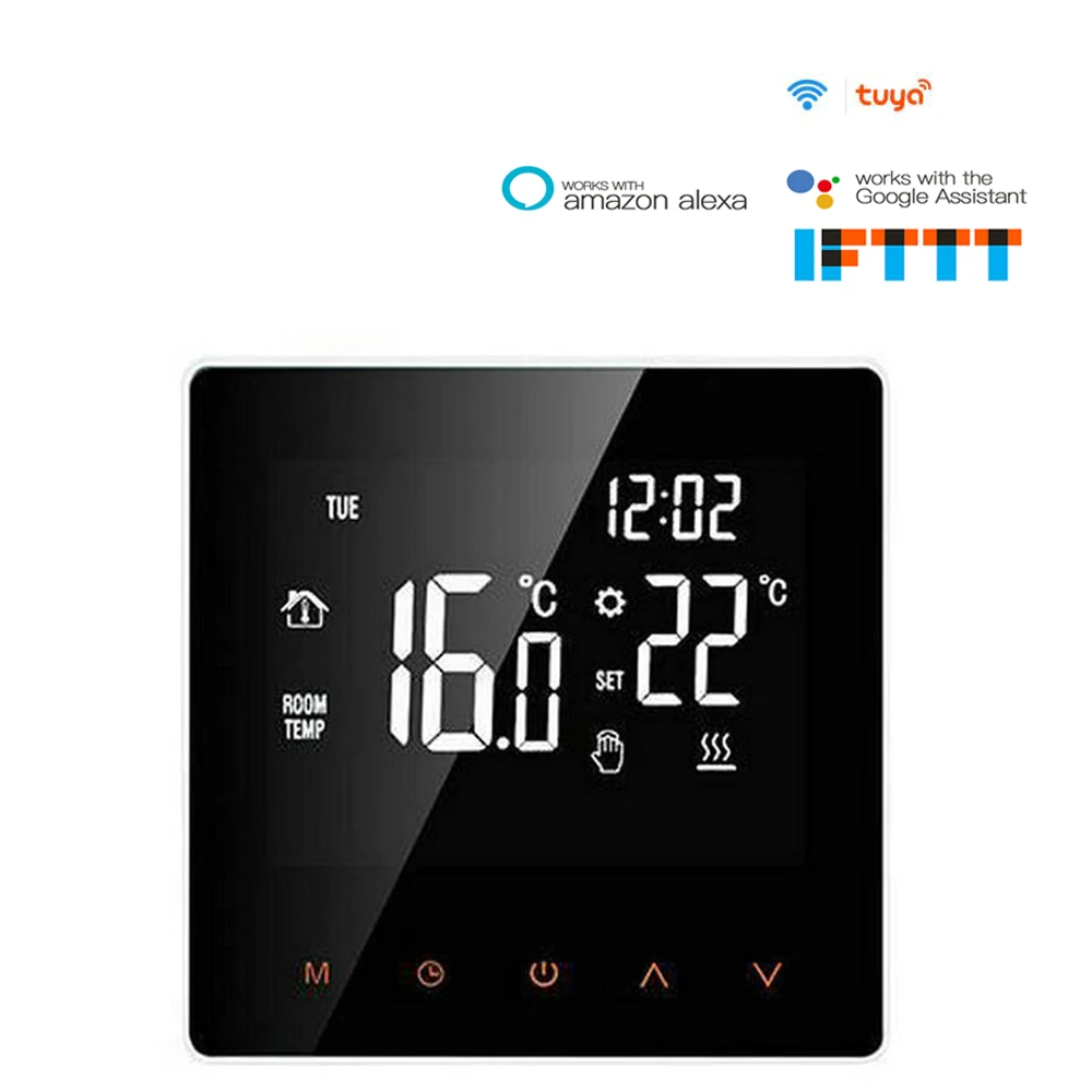 

Tuya Smart Wifi Thermostat LCD Digital Touch Temperature Control Electric Floor Heating Water/Gas Boiler Remote Controller Alexa