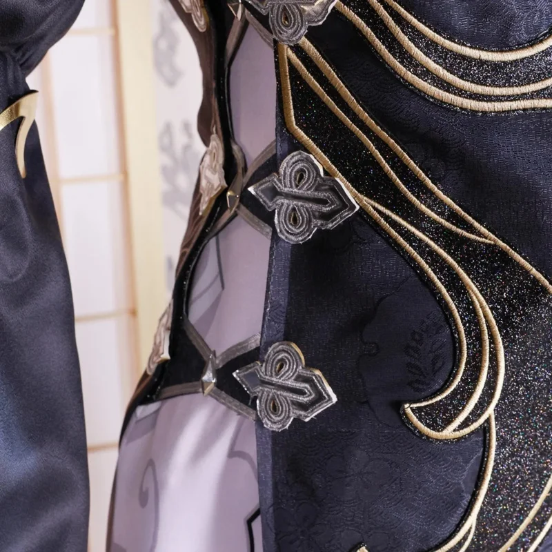 Shenhe-Disfraz de Cosplay para mujer, vestido Cheongsam sexual ajustado elegante de nueva piel, disfraz de fiesta de Halloween