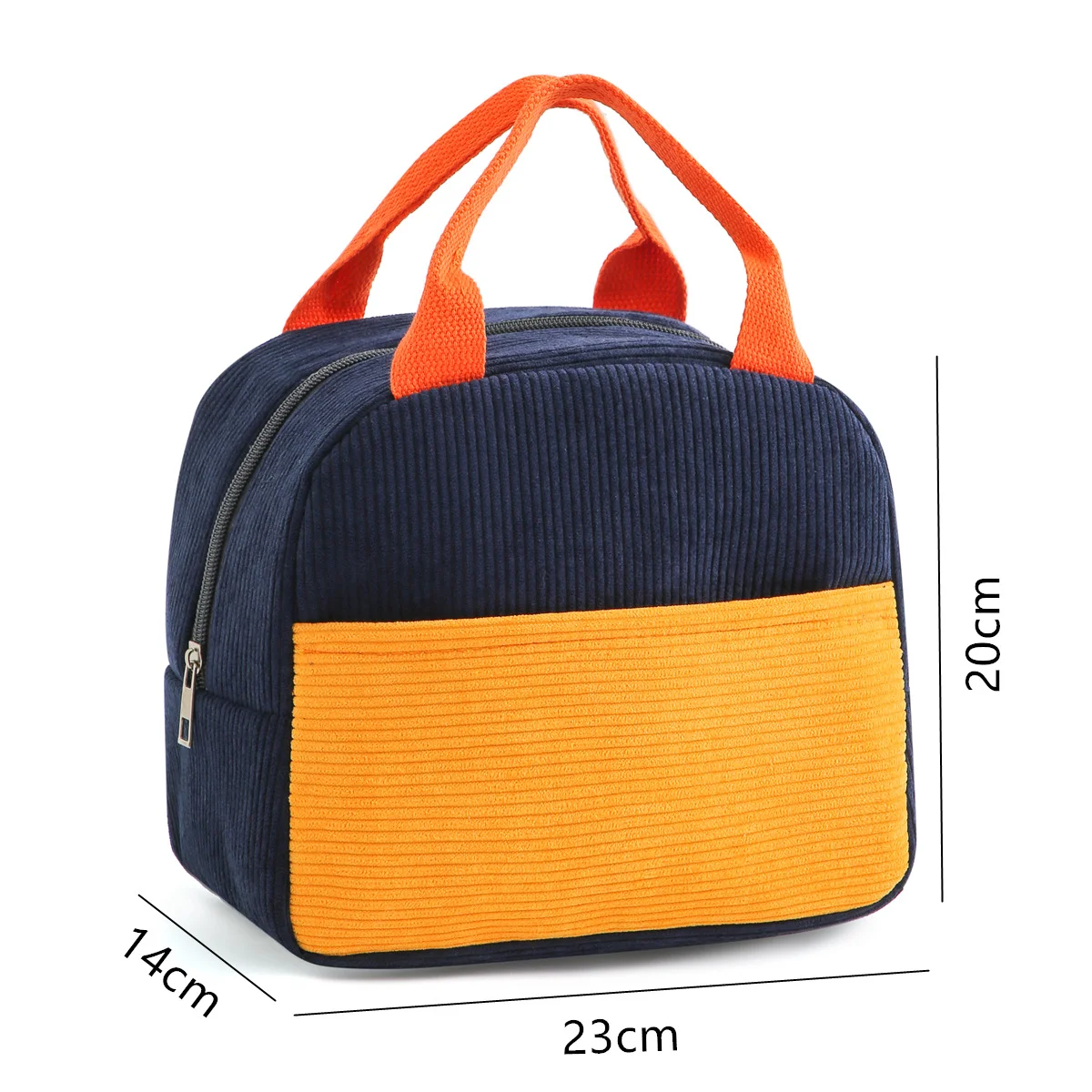 Multi - Color Reusable Corduroy Lunch Bag for Kids - Thickened Insulated Design, Ideal for Go To School,Travel, Work & Trips