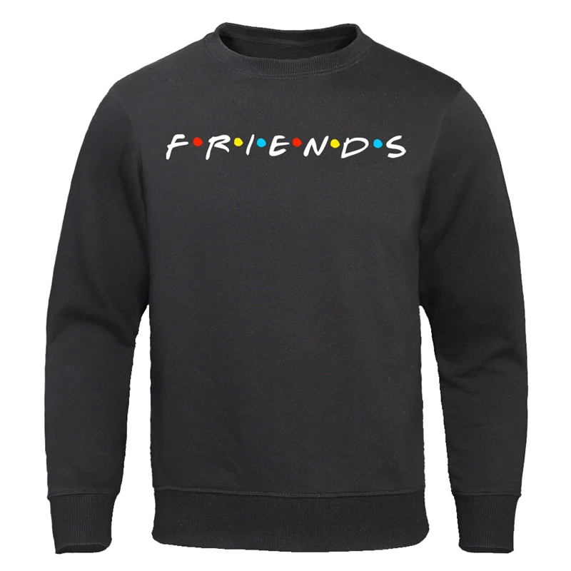 Friends Letter Printed Hoodies Loose Oversized Sportswears Casual Sweatshirt Funny Male Streetwear Tops Fashion Fleece Hoody