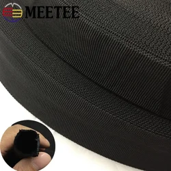 5Meters 25-50MM 1.6mm Thick Nylon Webbing Tapes Black Double-layer Ribbon Backpack Strap Band DIY Bag Garment Sewing Accessories