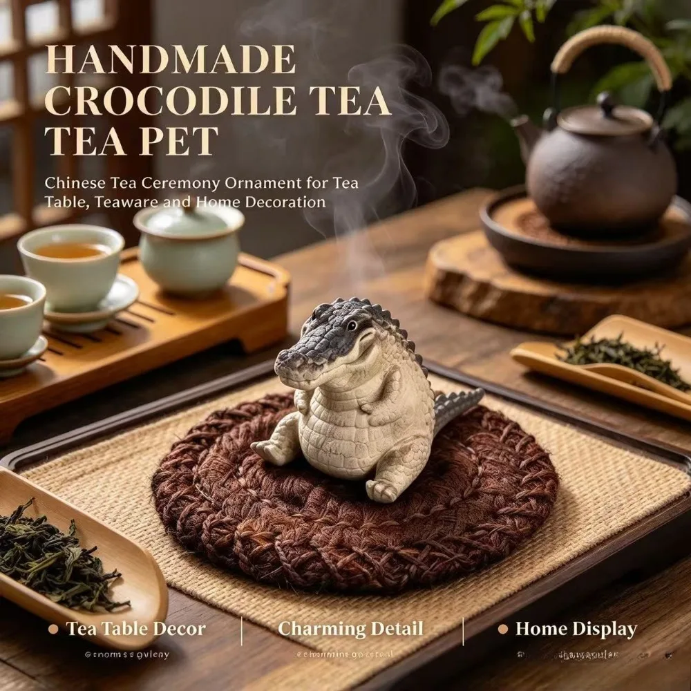 Handmade Boutique Tea Pet Small Crocodile Ornament For Chinese Tea ...