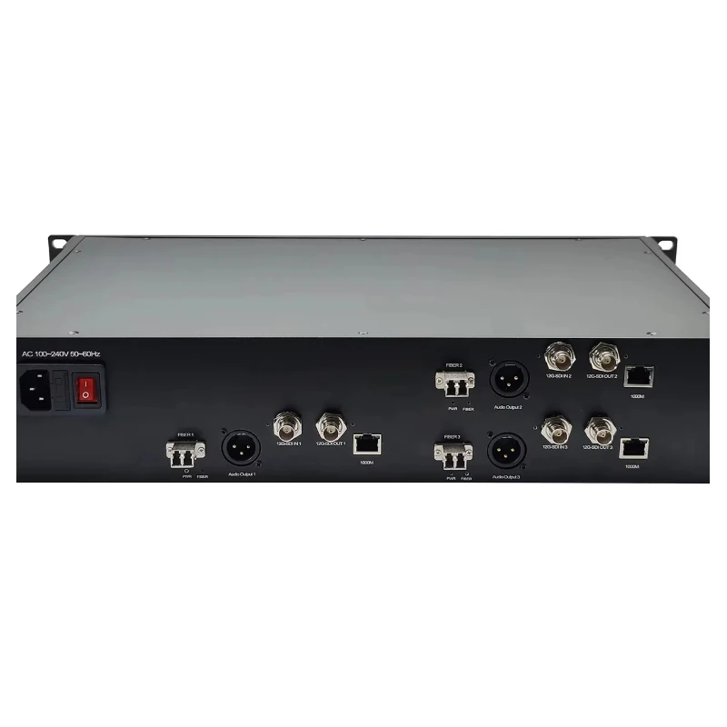 

12G SDI to Fiber Converters, 5PCS Transmitters and 1PC Receiver Extender Kits, XLR Audio and Ethernet Signals Transmit