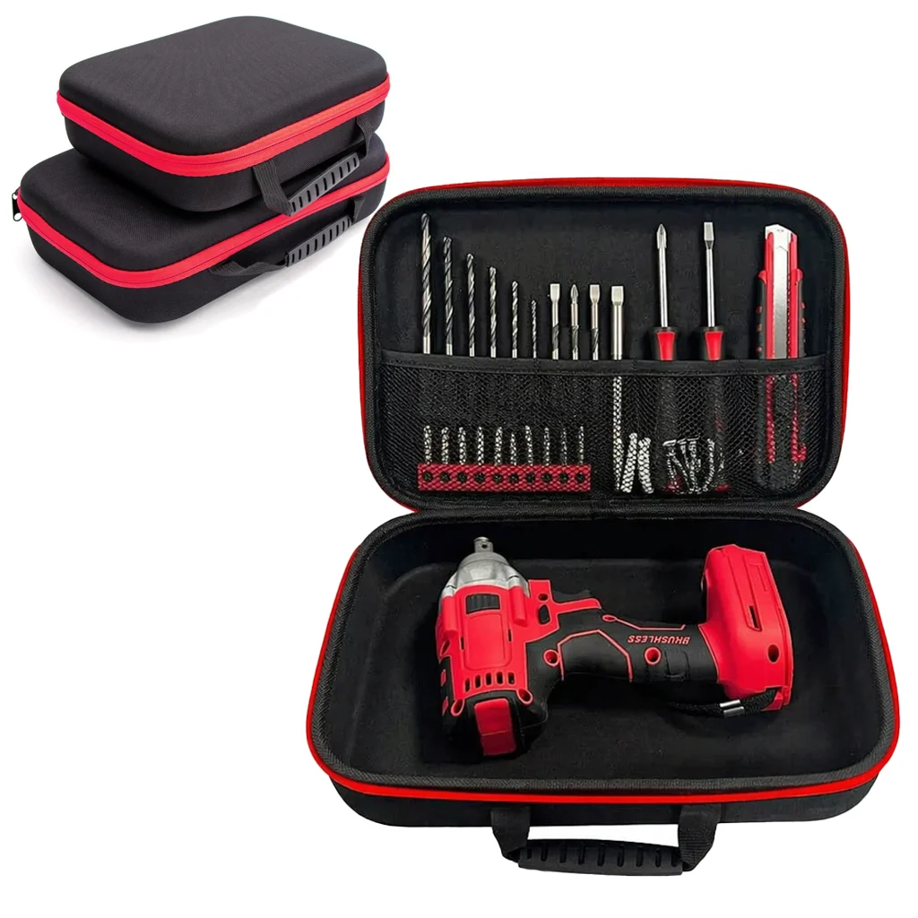 Large Capacity Tool Bag Waterproof, Electrician Hardware Tools Organizer with Red Edges, 3 Sizes Available for Heavy Duty Use