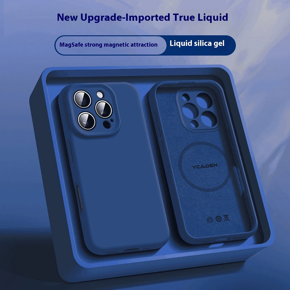 Candy Farbe Telefon Fall Für iPhone 17 16 15 14 13 18 Pro Max 18Pro 17Pro Air Für Magsafe Magnetische Drahtlose Ladung Weiche Flüssigkeit Silikon Abdeckung