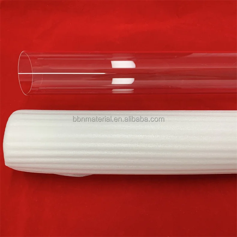 Customized Large Diameter Quartz Glass Furnace Tube Pressure-resistant Thick-wall Boiler Tube