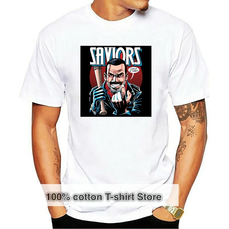 2024 Fashion Casual Streetwearsaviors Twd  Negan Lucille Twd Walking Dead Tee C23Brand Clothing Men T Shirt 017734