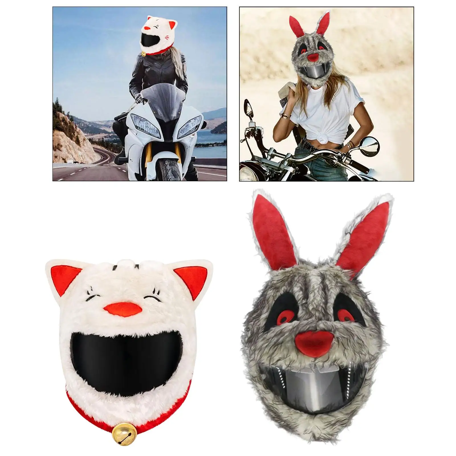 

Xmas Motorcycle Helmets Cover Outdoor Xmas Helmets Hat Fun Rides Gifts Decor