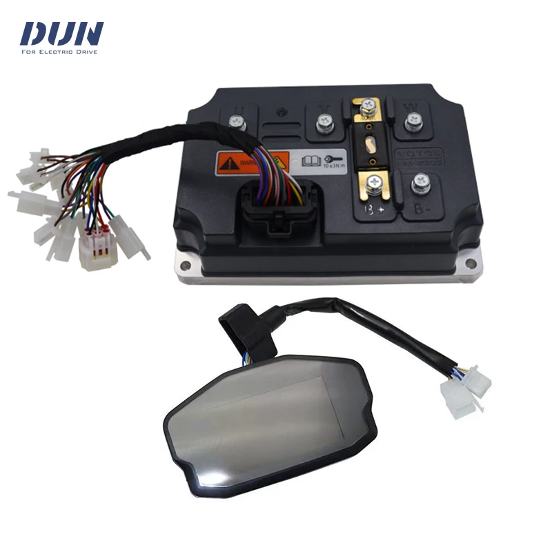 EM260s Powerful VOTOL Boost 300A 6KW-8KW PMSM Programmable Controller with DKD DIsplay Speedometer for In-Wheel Mid-Drive Motor