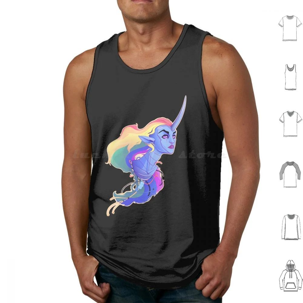 Robot Unicorn Attack Tank Tops Vest Sleeveless Robot Unicorn Pride Rainbow Cyborg Android Scifi Science Fiction Pretty Man