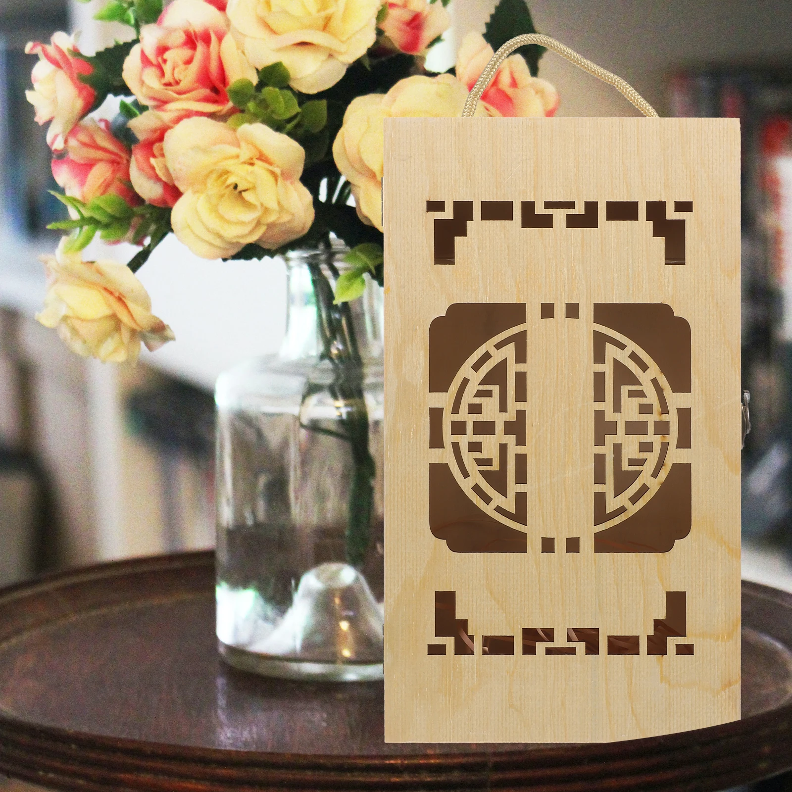 

Solid Wood Wine Bottle Box Box for Presents H Rustic Style Wooden Bottle Boxes Gift Packaging Case Decorative Storage