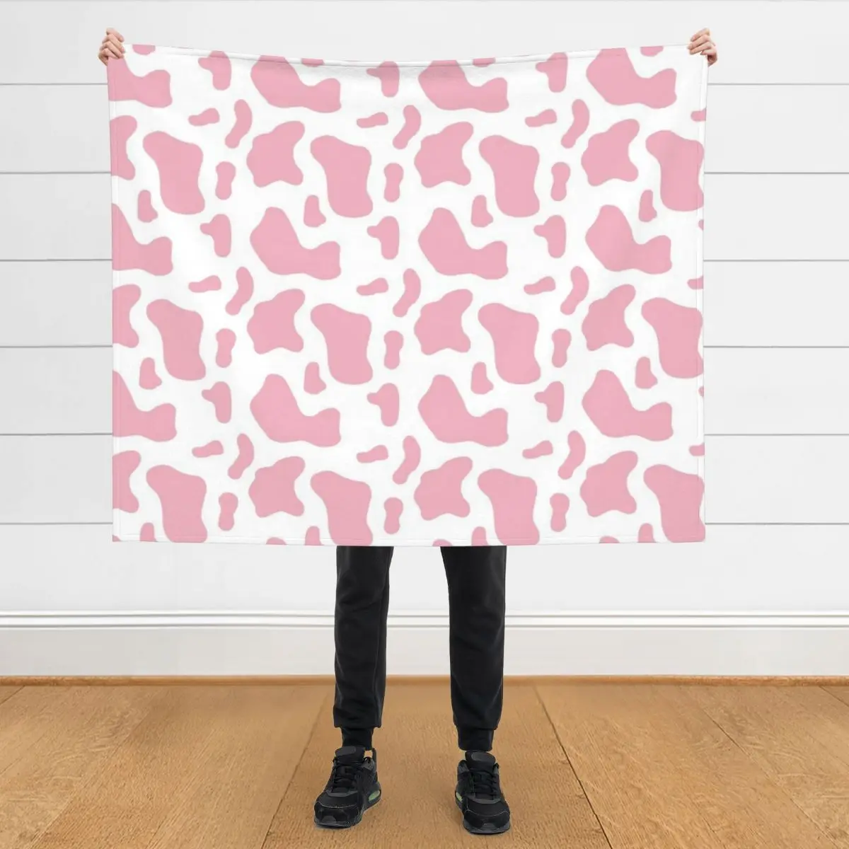 

Pink Cow Throw Blanket bed plaid Kid'S Bed For Baby Blankets