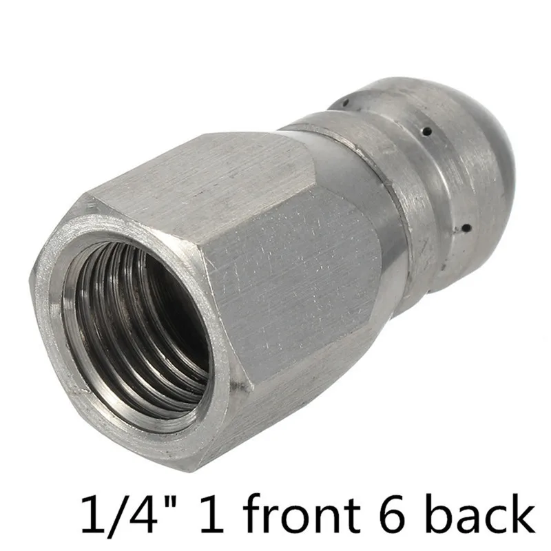 4000 PSI Sewer Jetter Nozzle Washer Button Nose Pressure Drain Hose Pipe Tap Spray Nozzle Pipe For Car Garden Cleaning Machine