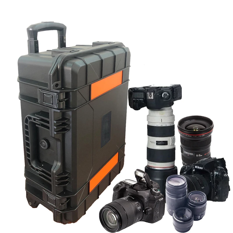 

SLR Camera Trolley Case Shockproof Waterproof with Sponge Padded Inner Protective Box for Photographic Equipment Suitcase