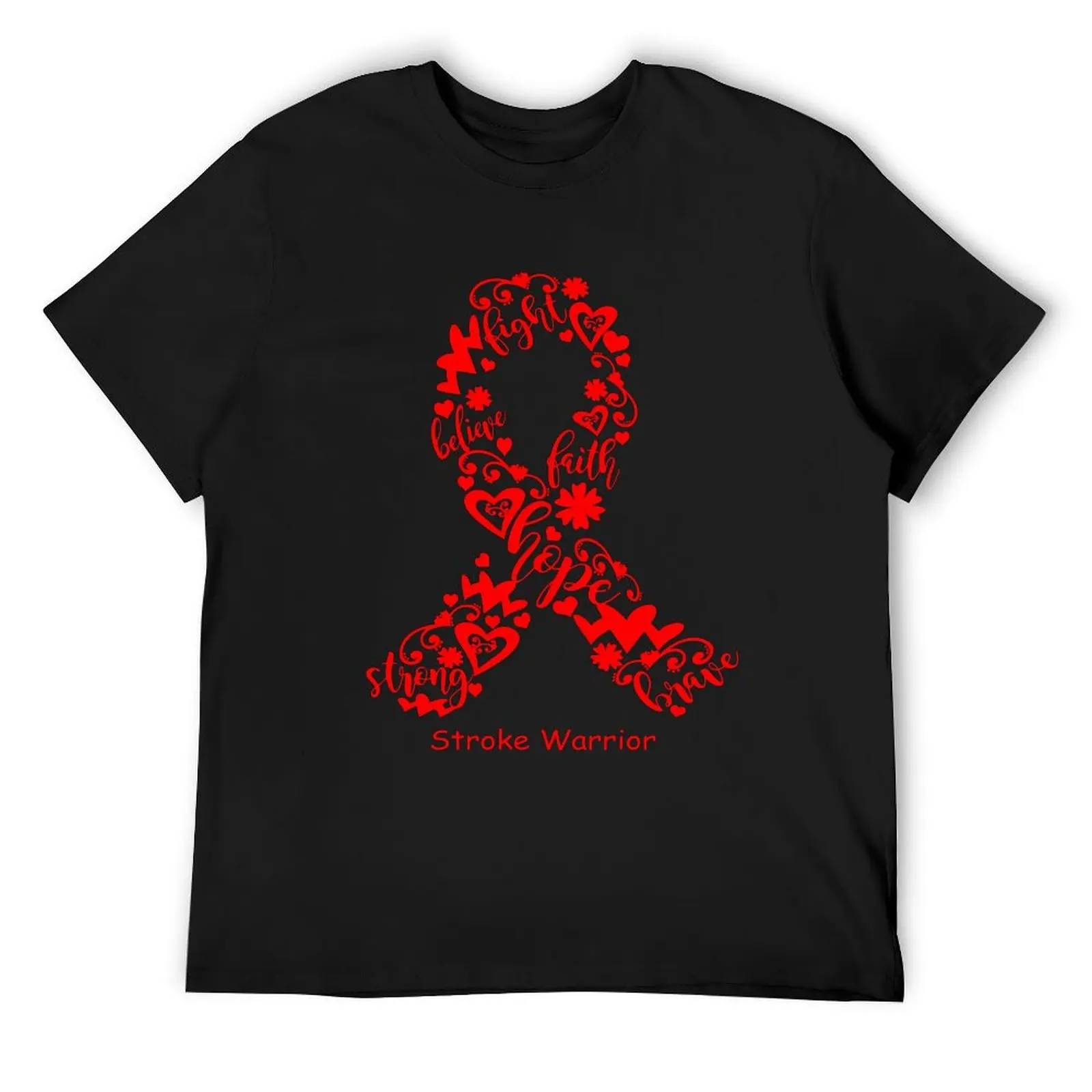 

Stroke Warrior - Stroke Ribbon Strong Hope Believe Fight Faith Brave T-Shirt T-shirts man shirts men