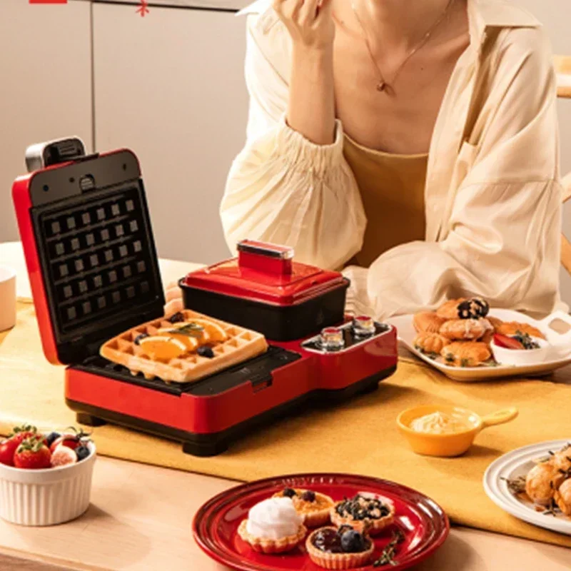 3-in-1 Breakfast Machine Sandwich Breakfast Machine Small Household Appliance Waffle Maker Multi-function Breakfast Machine