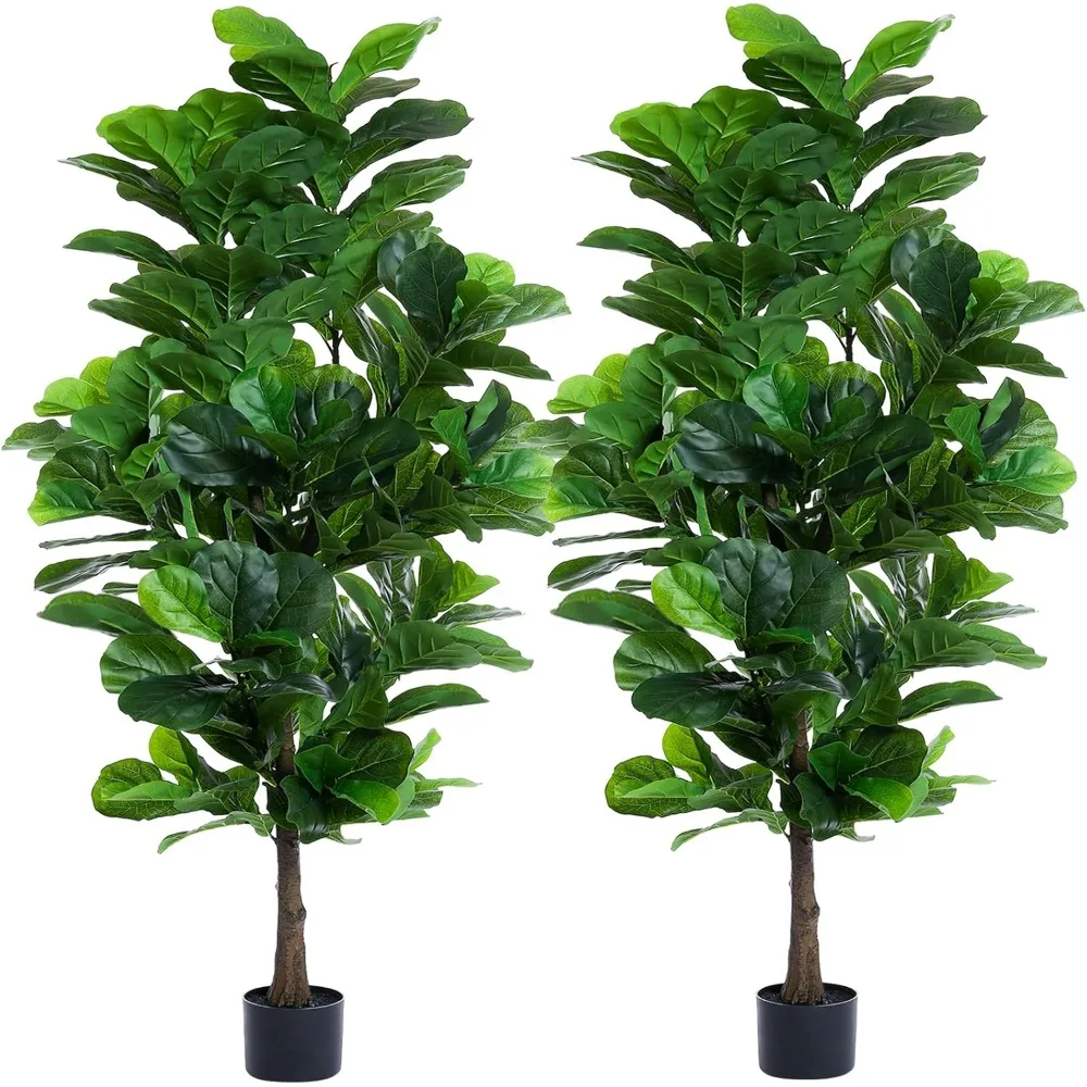 

A 6-foot Tall Potted Artificial Tree with 184 Decorative Fig Plants