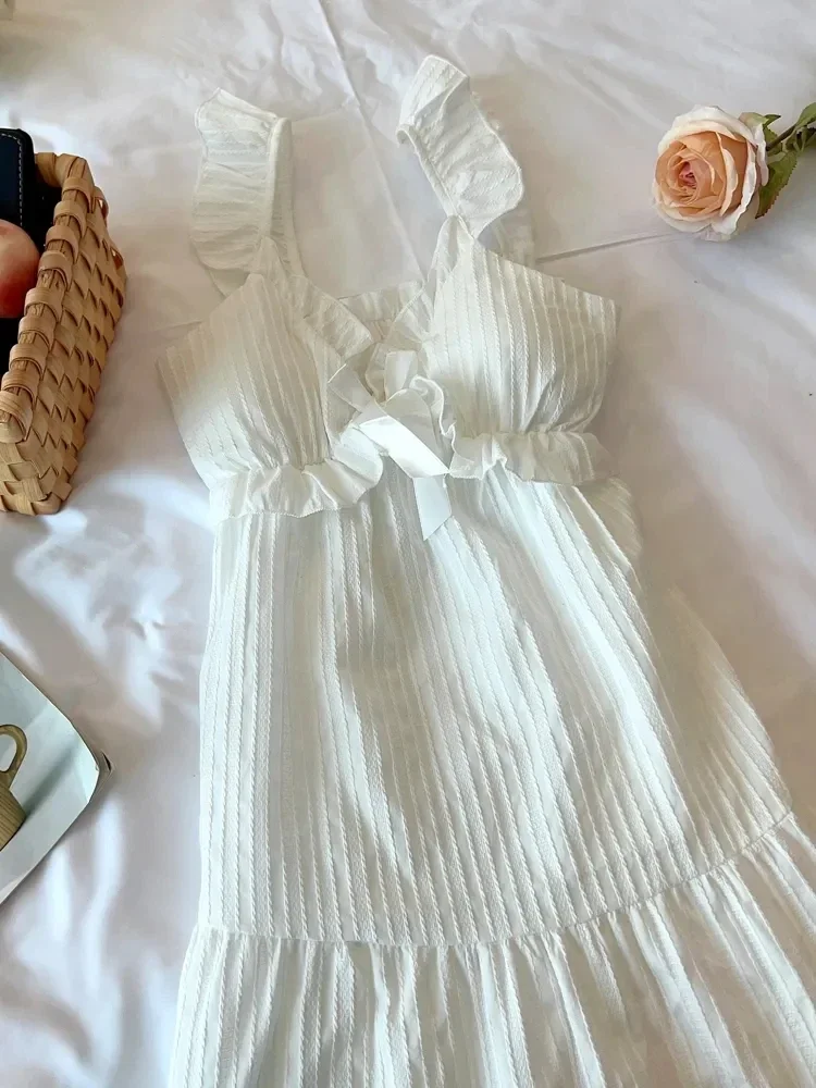 Sweet Cute Nightdress Women Princess Nightgown Lady Summer Sleeveless Sleepwear Female Cotton Nightgowns Loose Home Clothes