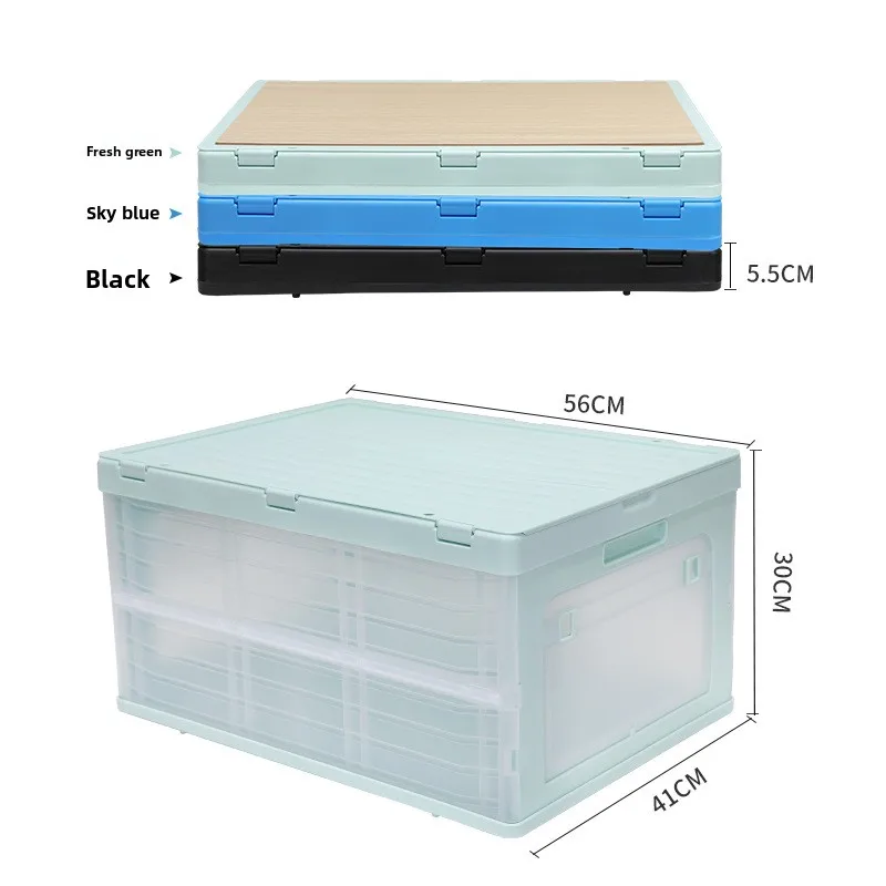 

Baoyu Outdoor Storage Box Folding Box Camping Finishing Box Car Trunk Storage Box Wooden Cover Can Be Stored In A Seated Box