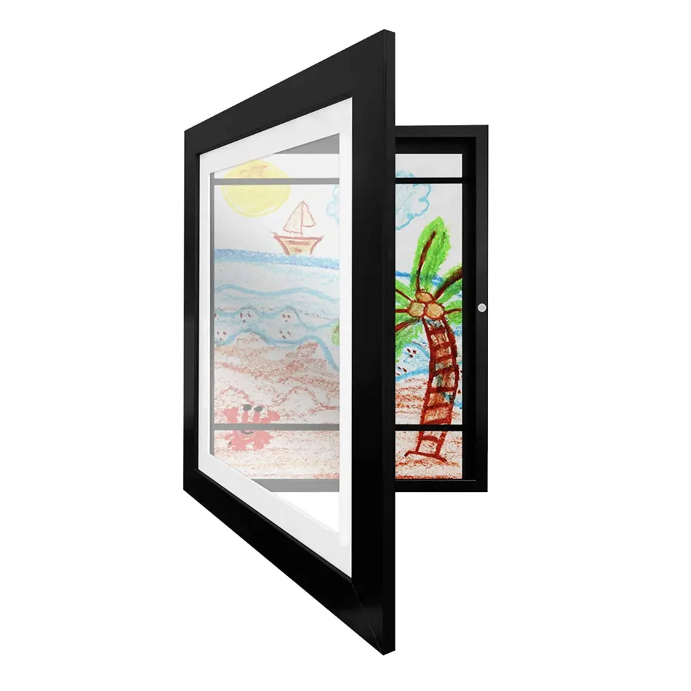 Kids Art Frames Magnetic Front Open Display