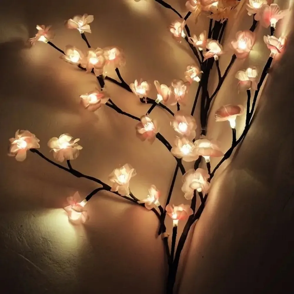 LED Branch Lights Rattan Lights Cherry Blossom Atmosphere Indoor and Outdoor Decorative Styling Lights Bendable Atmosphere Light