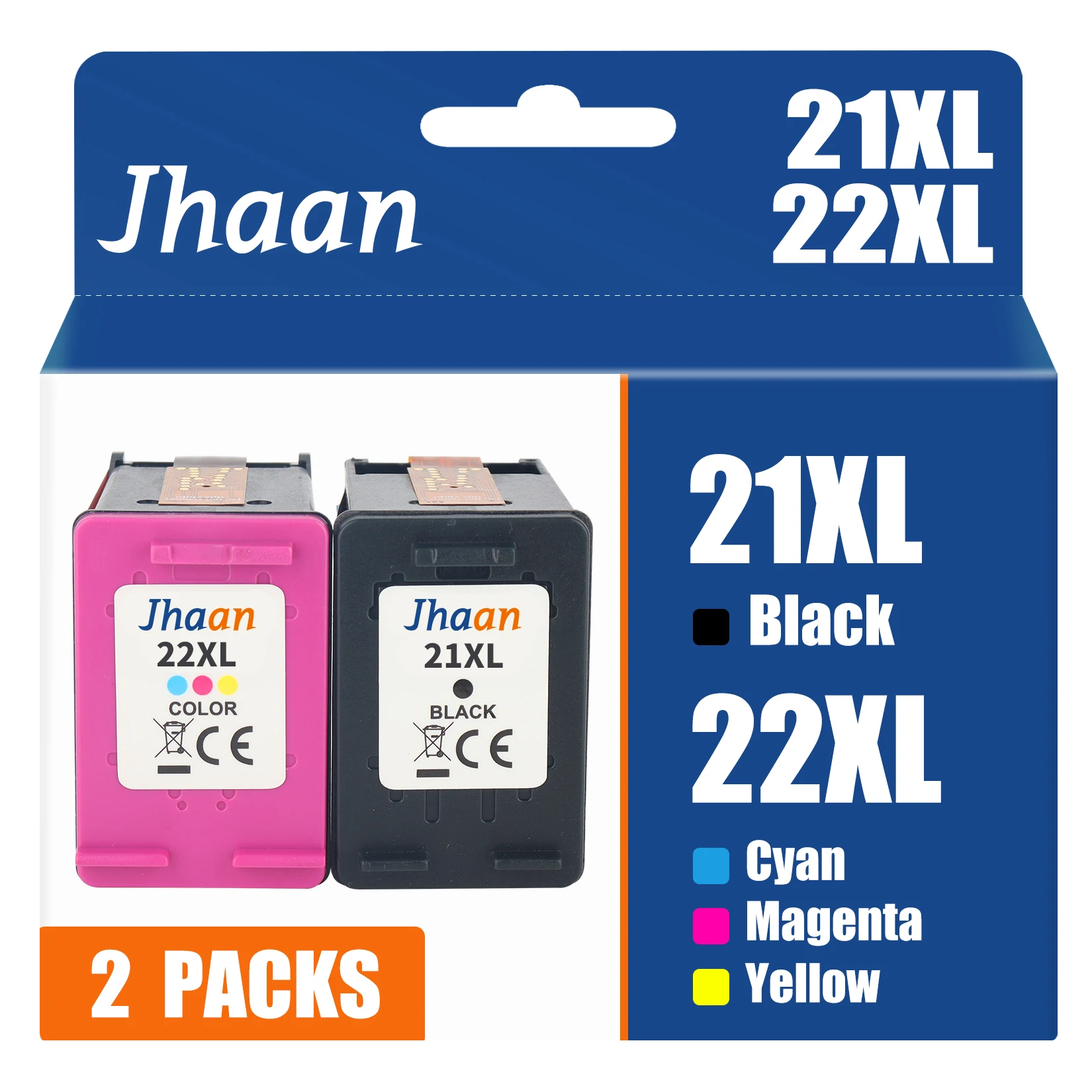 Jhaan 21XL 22XL Multipack kompatibel mit HP 21 22 XL Druckerpatronen für F2280 F380 F2180 F4180 F370 F375 F4100 – Detail 1