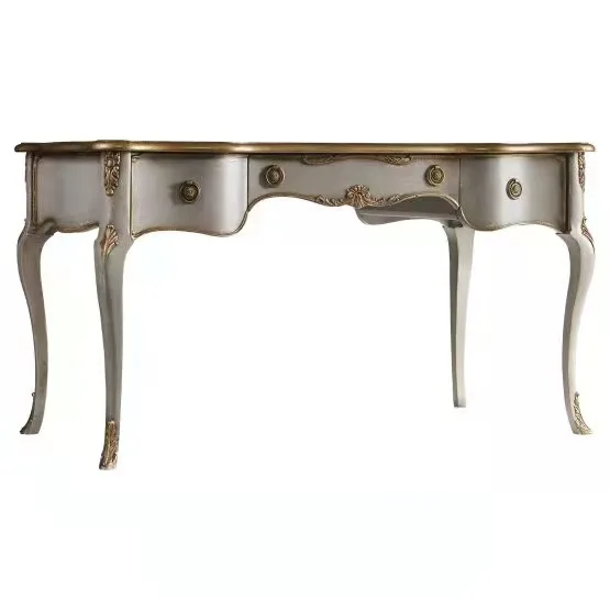 

Solid wood, desk, antique, old, computer desk, writing desk, neoclassical study, engraving, desk