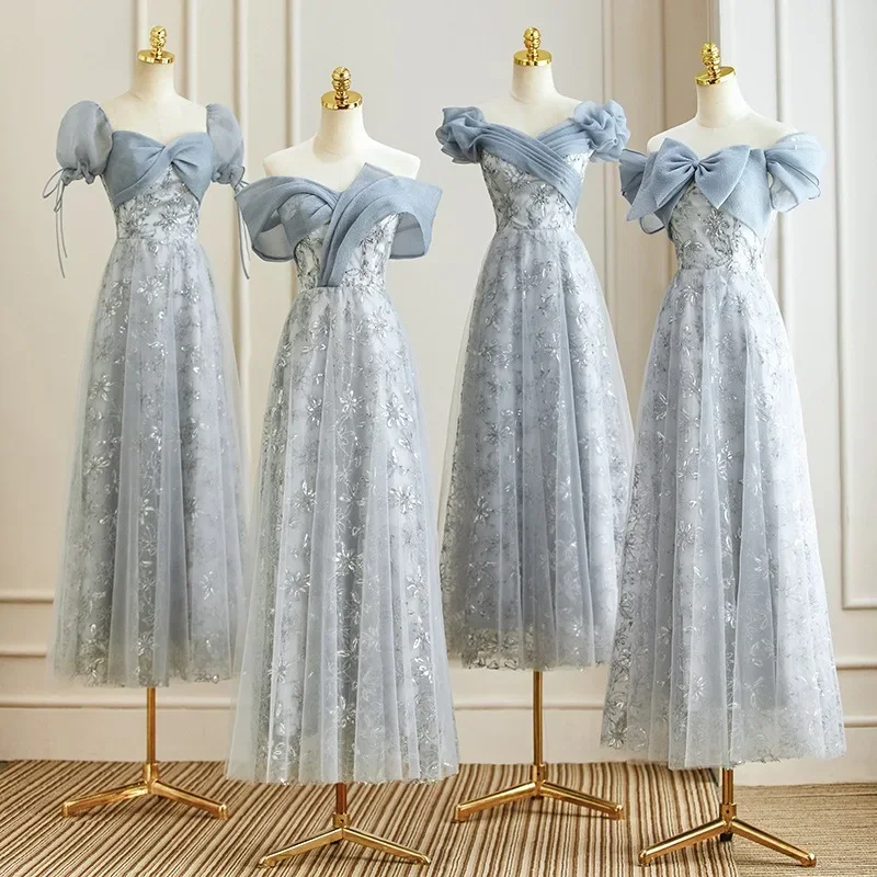 

A Line Bridesmaid Dresses for Women Wedding Party Applique Chiffon Long Prom Cocktail Bride Maid Gown Maid of Honor Dress