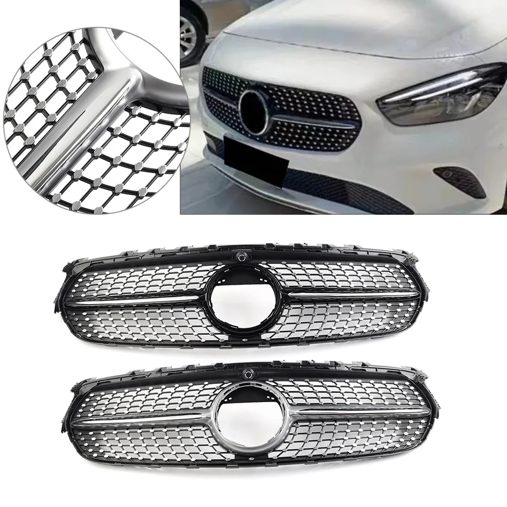 Car Front Bumper Hood Radiator Grille Diamond Style Grill For Mercedes Benz B Class W247 B180 B200 B260 2020 2021 2022