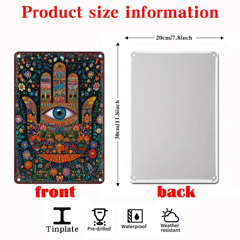 CIFBUY Colorful Fertility Symbol Aluminum Wall Art Waterproof Metal Sign Decor for Home Room Living Room Office Bar