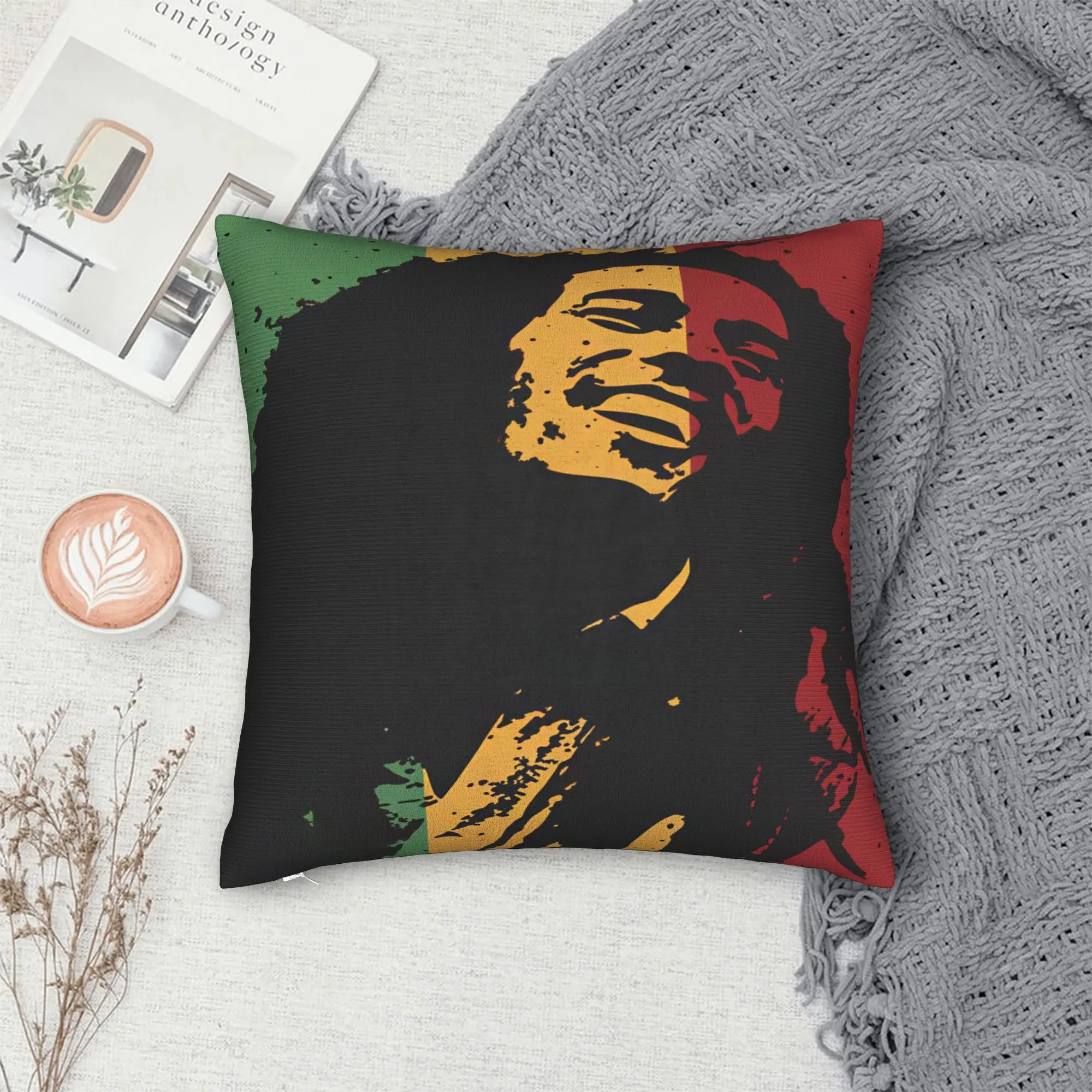 B-Bob M-Marley Singer Pillow Case  Graphic Pillow Cover Fashion Pillowcases For Sofa Couch Bed Living Room