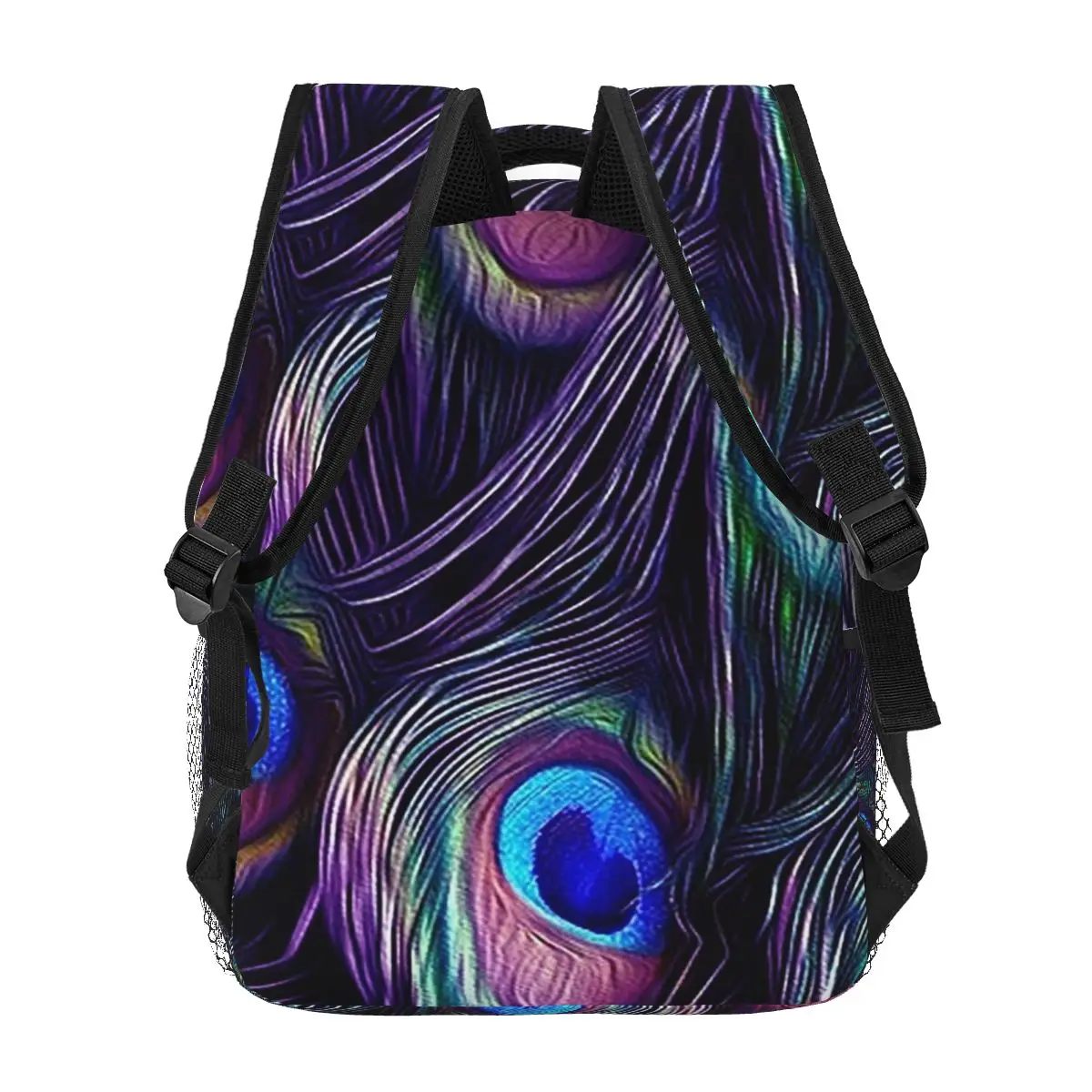 Peacock Feather Backpacks Boys Girls Bookbag Children School Bags Cartoon Travel Rucksack Shoulder Bag Large Capacity