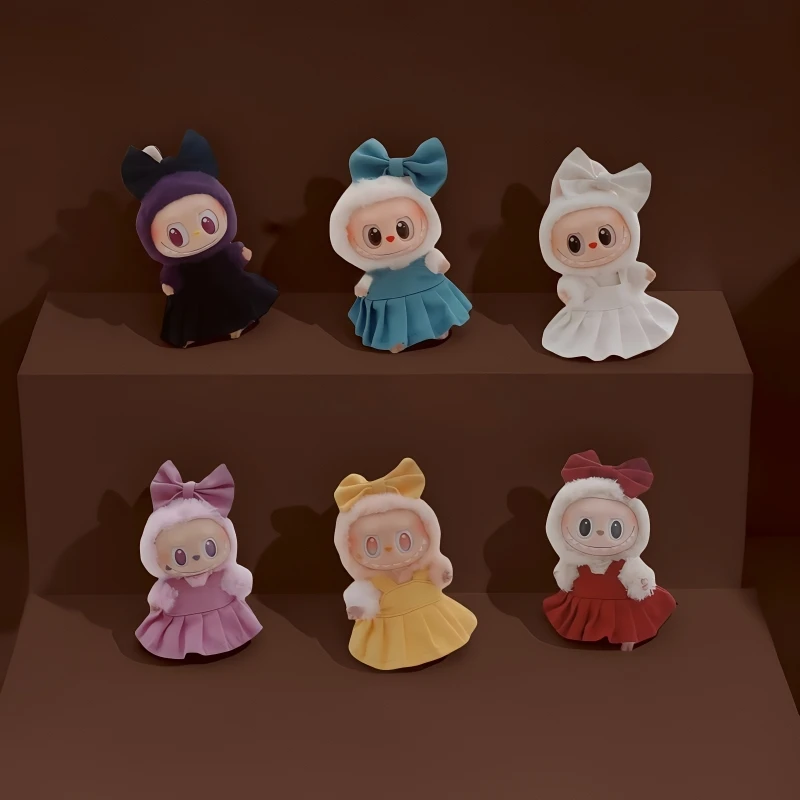 

Labubu Doll Dress for 17cm Plush Doll Cute Suspender Skirt V1 V2 V3 Clothing Accessories Fashion Clothes Children's Toy Gift