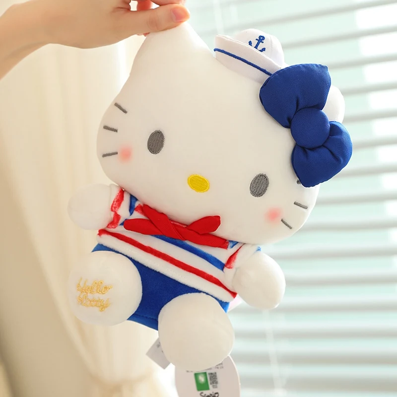 25/33cm Nowy styl Sanrio Japońskie anime Hello Kitty Pluszowa zabawka Miękka urocza kreskówka Wypchana lalka Wystrój domu Wysokiej jakości prezenty świąteczne