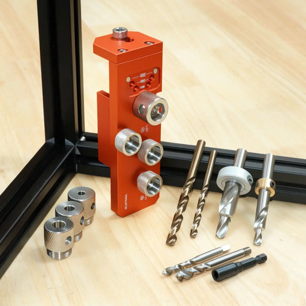 Aluminum Profile Drilling Tapping Locator 20 30 40 Series Hole Puncher Guide For RUITOOL Modular Extrusion Assembly Aid