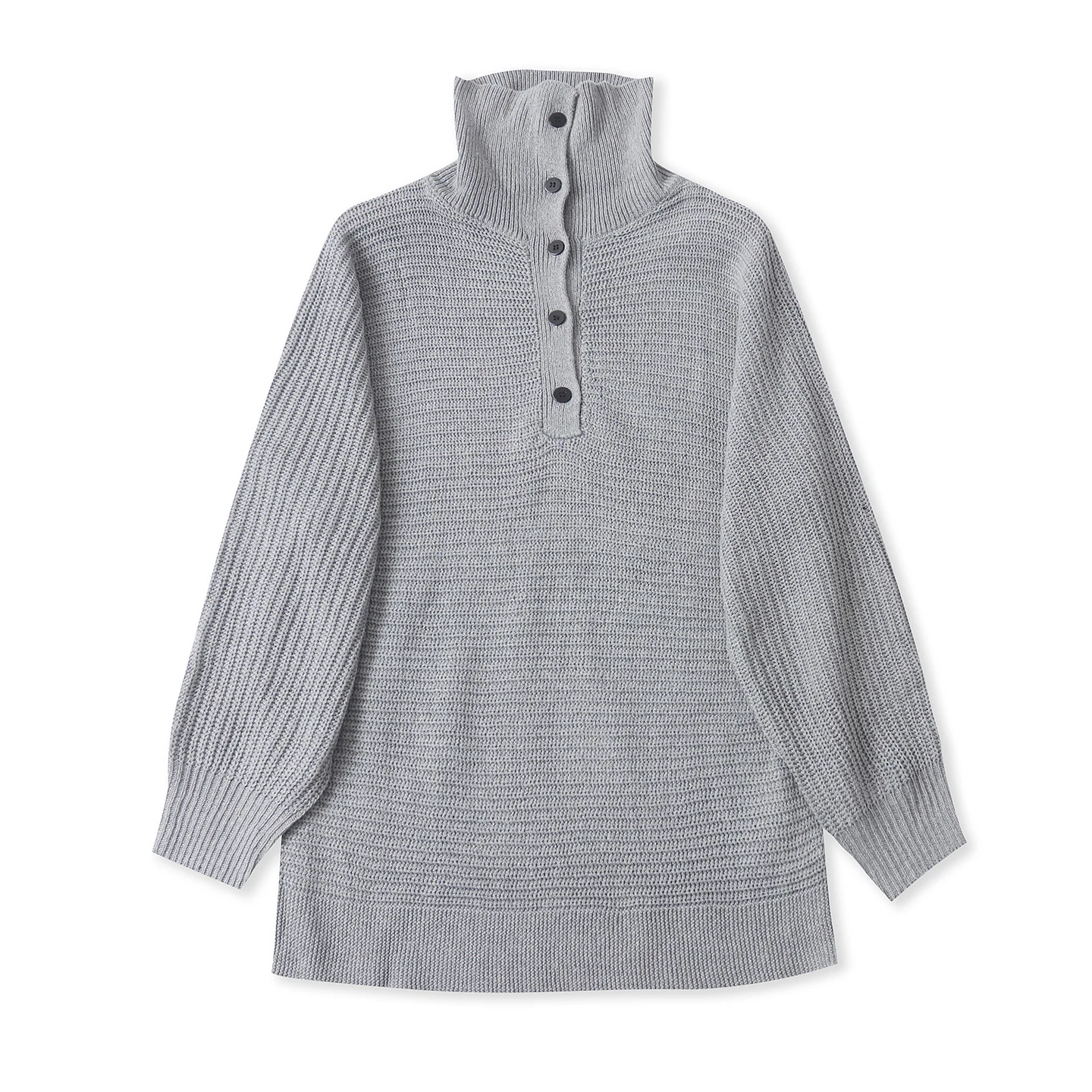 Autumn Winter Women's Loose Long Sve Knitwear Collared Versatile Slimming Sli Casual Faionable Polyester Fiber