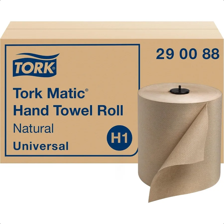 Matic Paper Hand Towel Roll Natural H1 Universal 100 Recycled Fiber 6 Rolls x 700 ft 290088