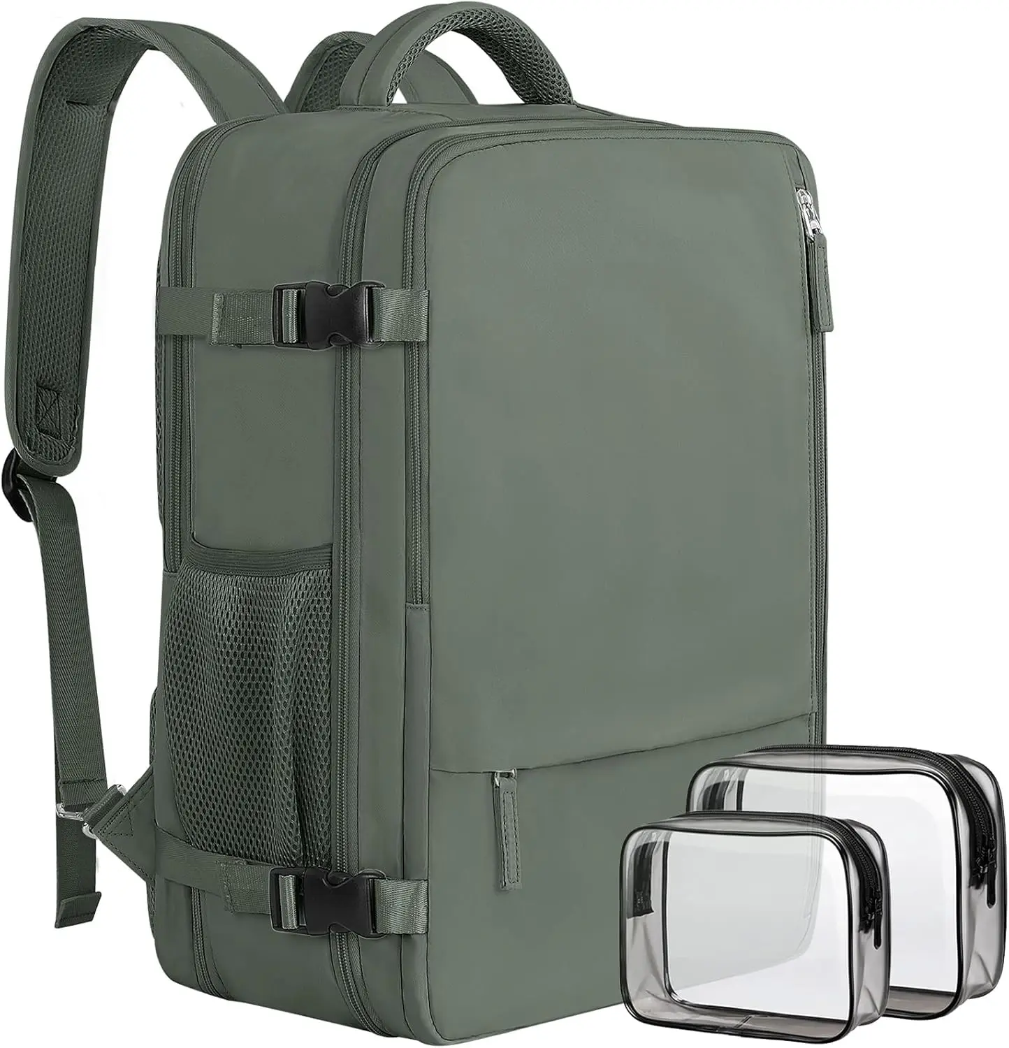 

Expandable Waterproof Travel Backpack for Men and Women, Holds 17 Inch Laptop, Flight Approved Personal Item