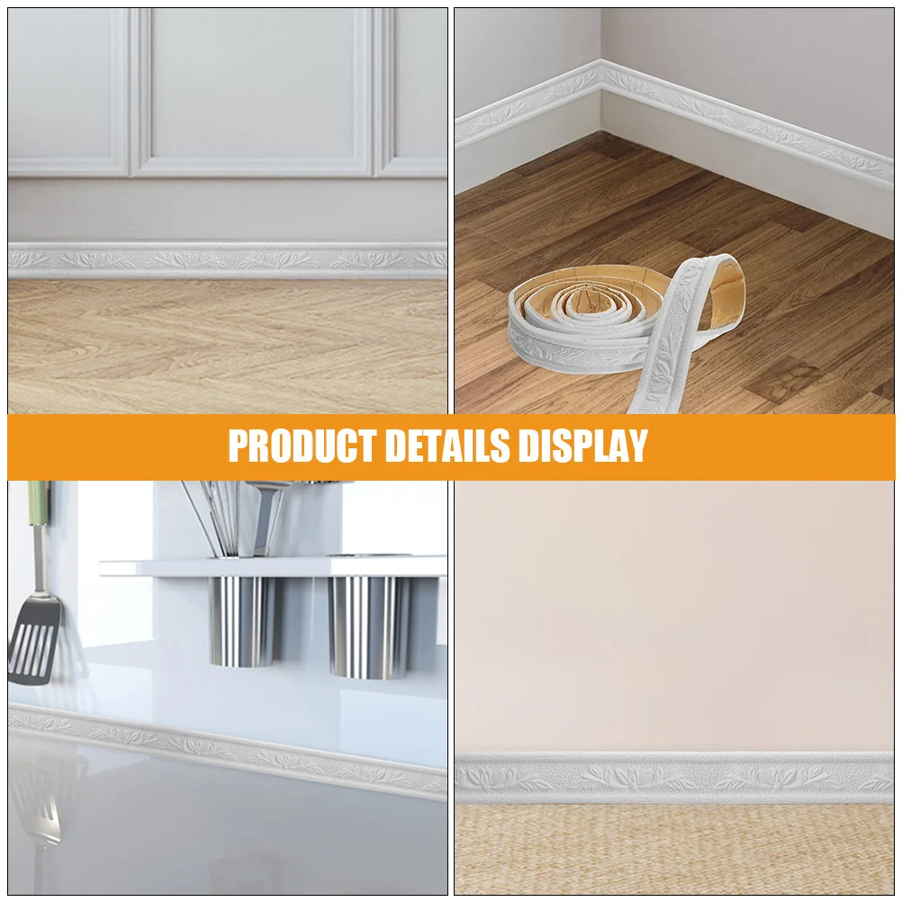 لوح قاعدة PVC ذاتي اللصق قابل للتقشير واللصق لديكور المنزل، سهل التركيب، تطبيق متين ومتعدد الاستخدامات، 4 لفات