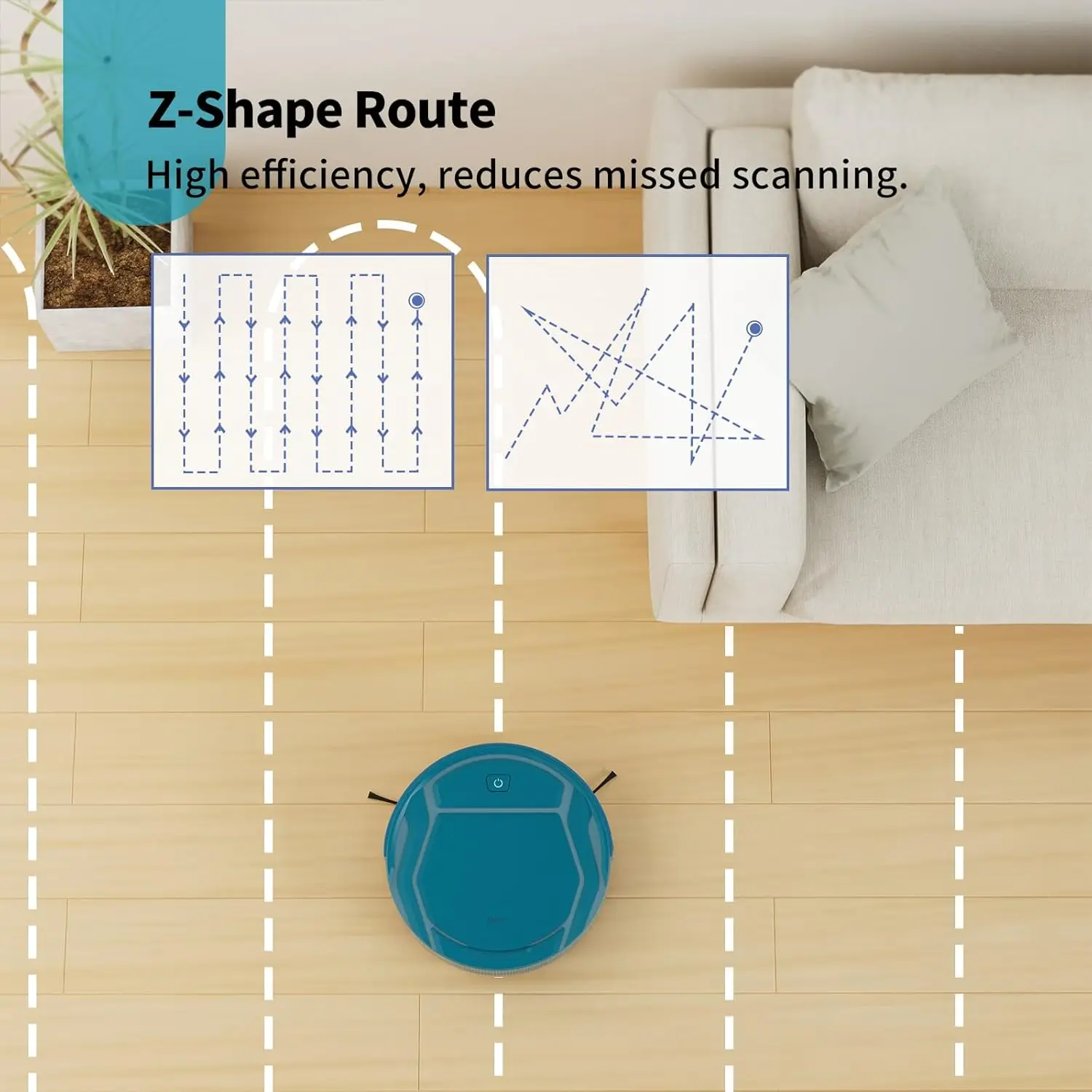 Robot aspirapolvere, WiFi/App/Alexa, ricarica automatica, robot aspirapolvere con mappatura in tempo reale dei percorsi, funzionamento silenzioso