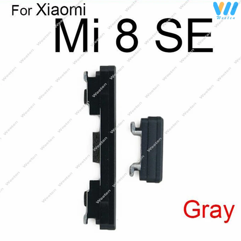 Botão Power and Volume para Xiaomi, Ligar e desligar Volume, Chaves laterais, Botão Interruptor para baixo, Peças de reposição, Mi8 Lite, Pro, Mi8, Mi 8, SE