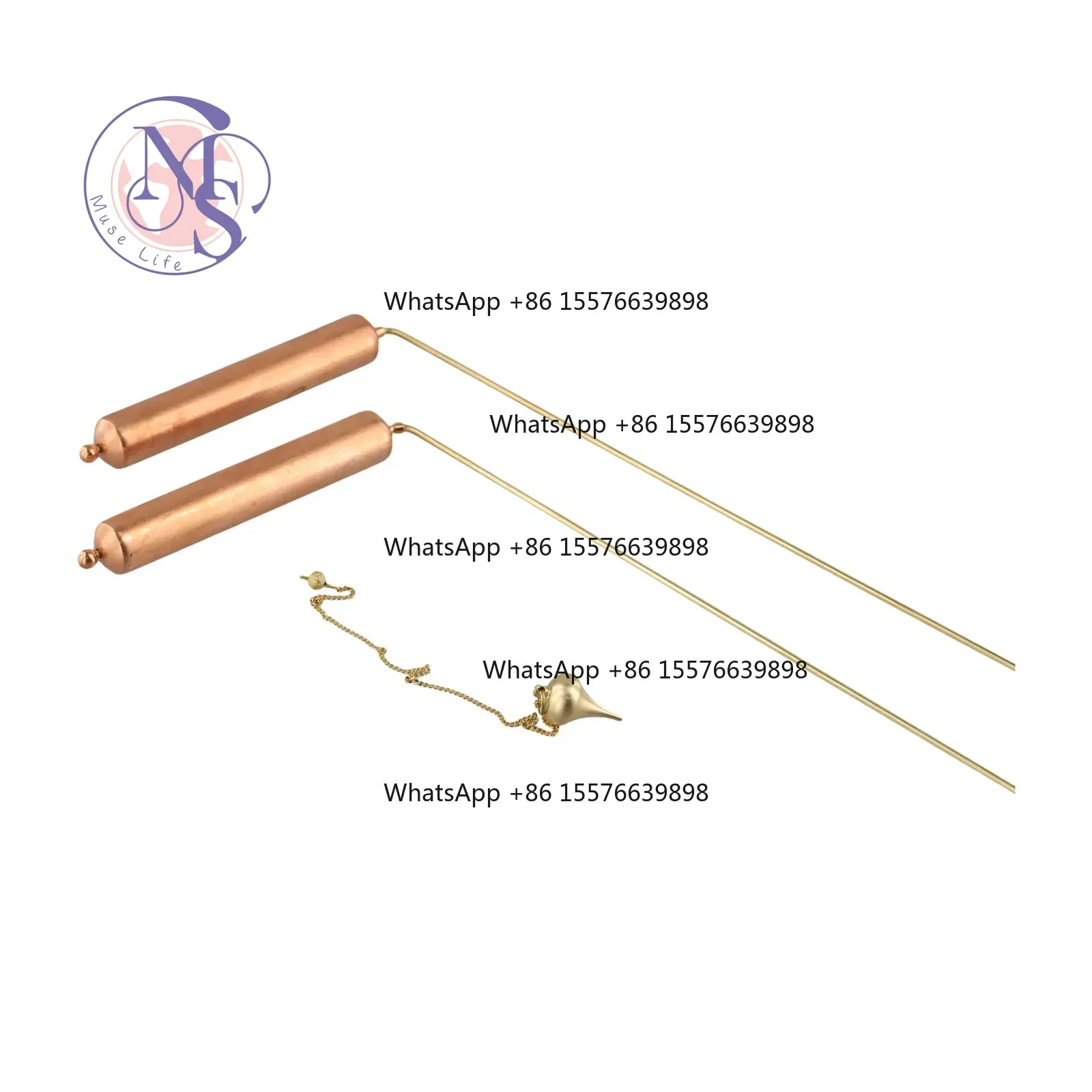 ZOCI-FOR-Copper Dowsing Rod Divining Rod Metal Detector Treasure Hunting Prospecting Replacement Parts